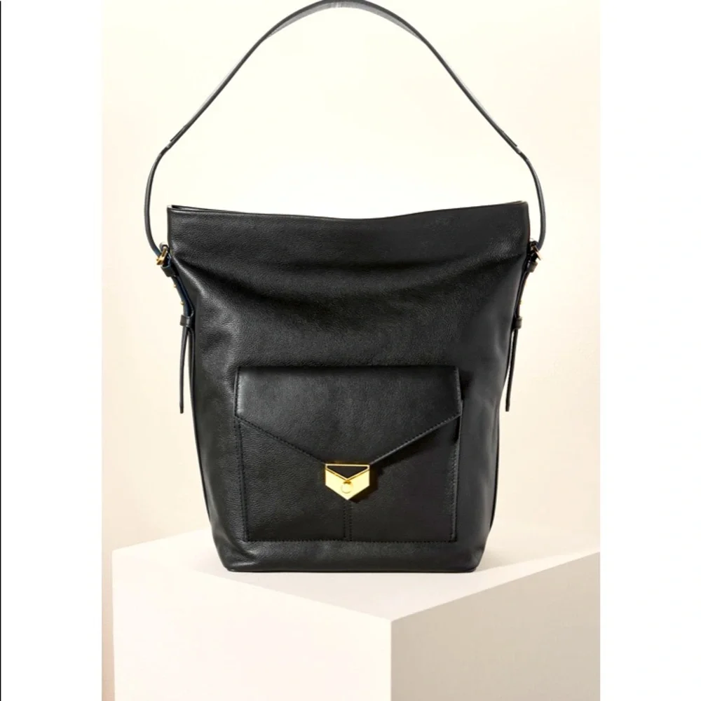 Stella & Dot | Black Leather Covet Bucket Bag - Picture 11 of 12